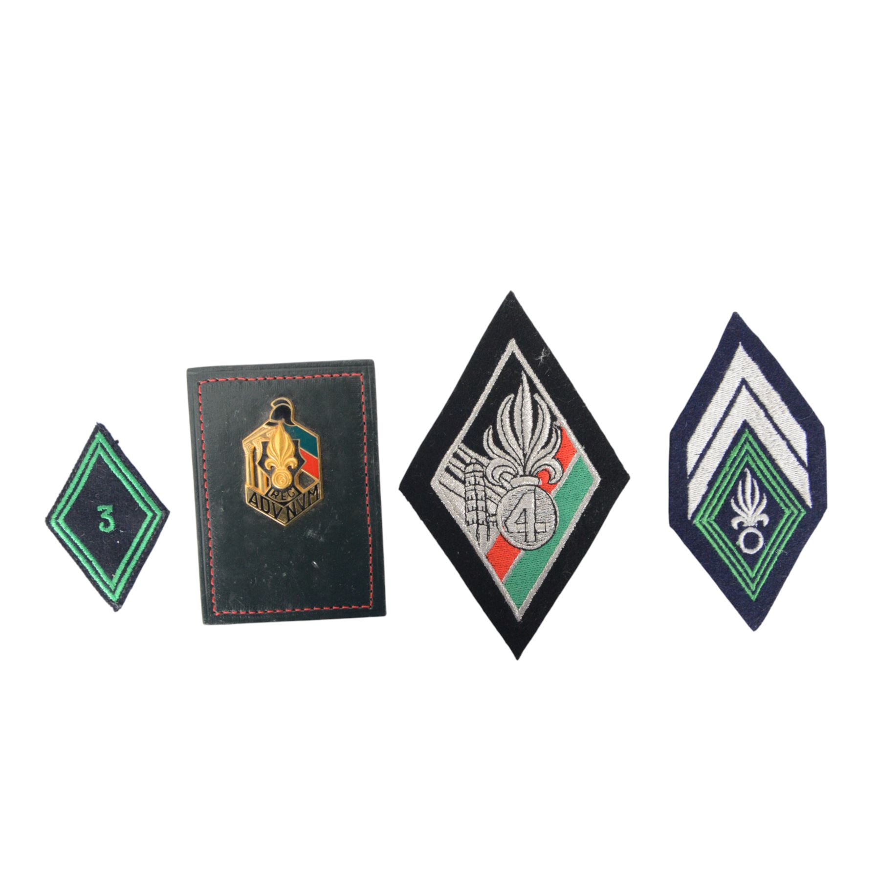 French Foreign Legion cloth insignias and epaulettes