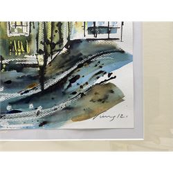 Adam King (British 1964-): 'Castle Howard' and 'The Stump Room - Harrogate', pair watercolour and inks signed and dated '11 and '12, 34cm x 45cm (2)