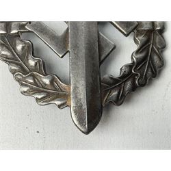 Two WW2 German Sports badges - SA sports badge marked verso 'W.Redo Eigentum D. Obersten SA. Fuhrung Saar Lautern'; and DRL sports badge marked verso 'Wernstein Jena D.R.G.M. 35269' (2)