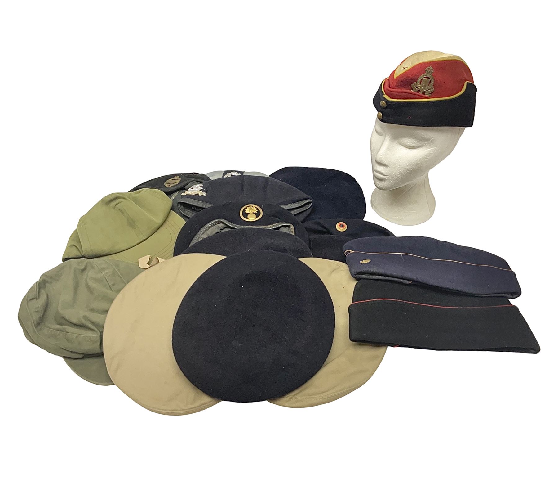 WW2 RAOC field service side cap; and sixteen other predominantly post ...