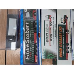 Collection of Atlas Editions Eddie Stobart die cast models, all boxed, most with certificates of authenticity, and two other diecast lorries