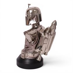 Two Gentle Giant limited edition Star Wars Collectible Busts, Jango Fett no. 1021/2500 and Jango Fett in Chrome 3440/5000, both boxed