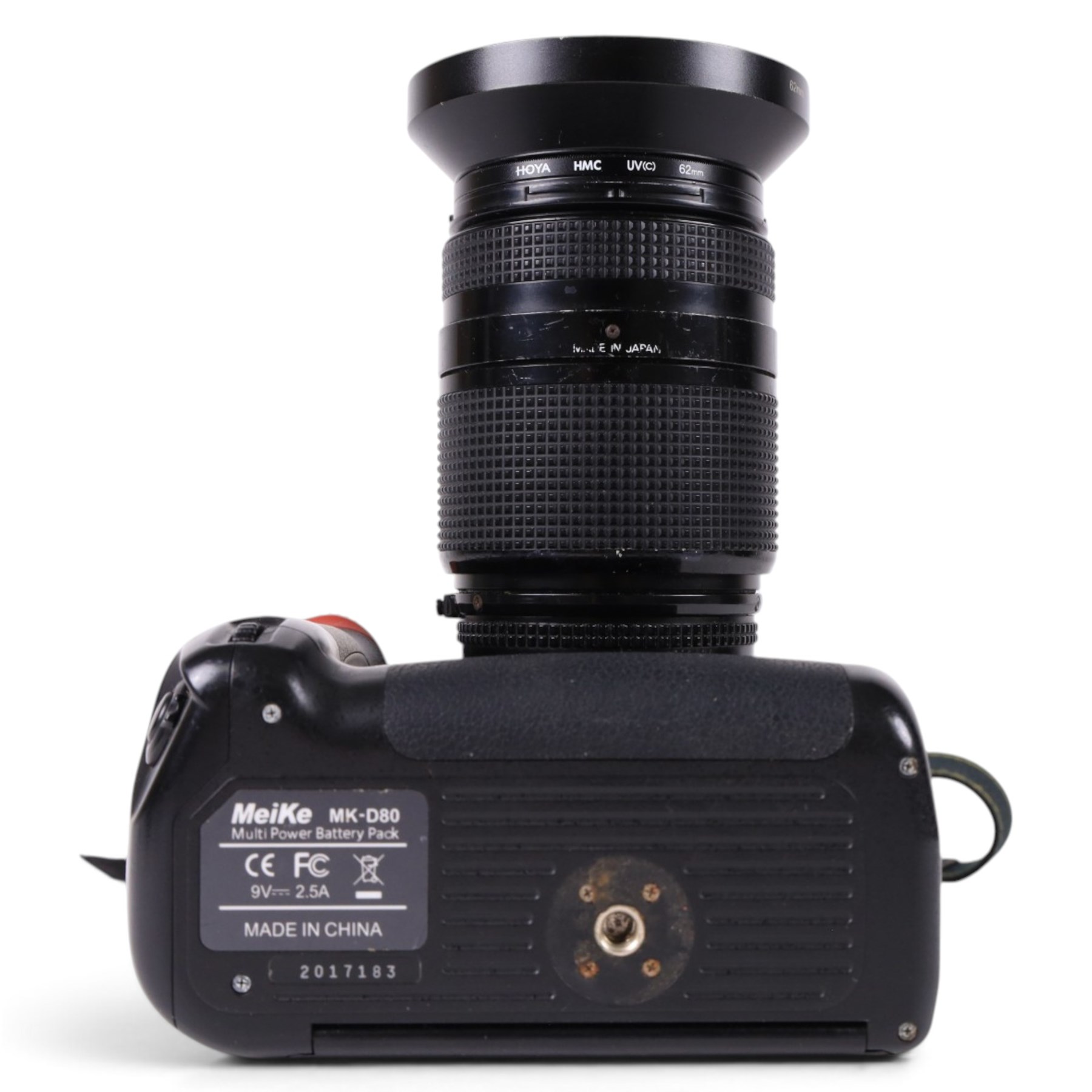 Nikon D80 camera, serial no. 2017183, with Nikon AF Nikkor 1:2.8 35-70mm lens, serial no. 312406, with Sigma carry case