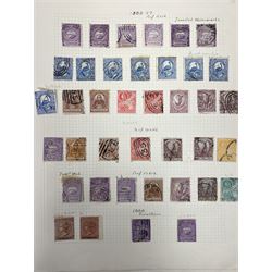 Australia New South Wales stamps, including 1850-4 various imperf issues, 1854-6 including five pence, six pence, one shilling etc, 1856-60 registered letter stamps, 1861-88 five shillings etc, housed on pages