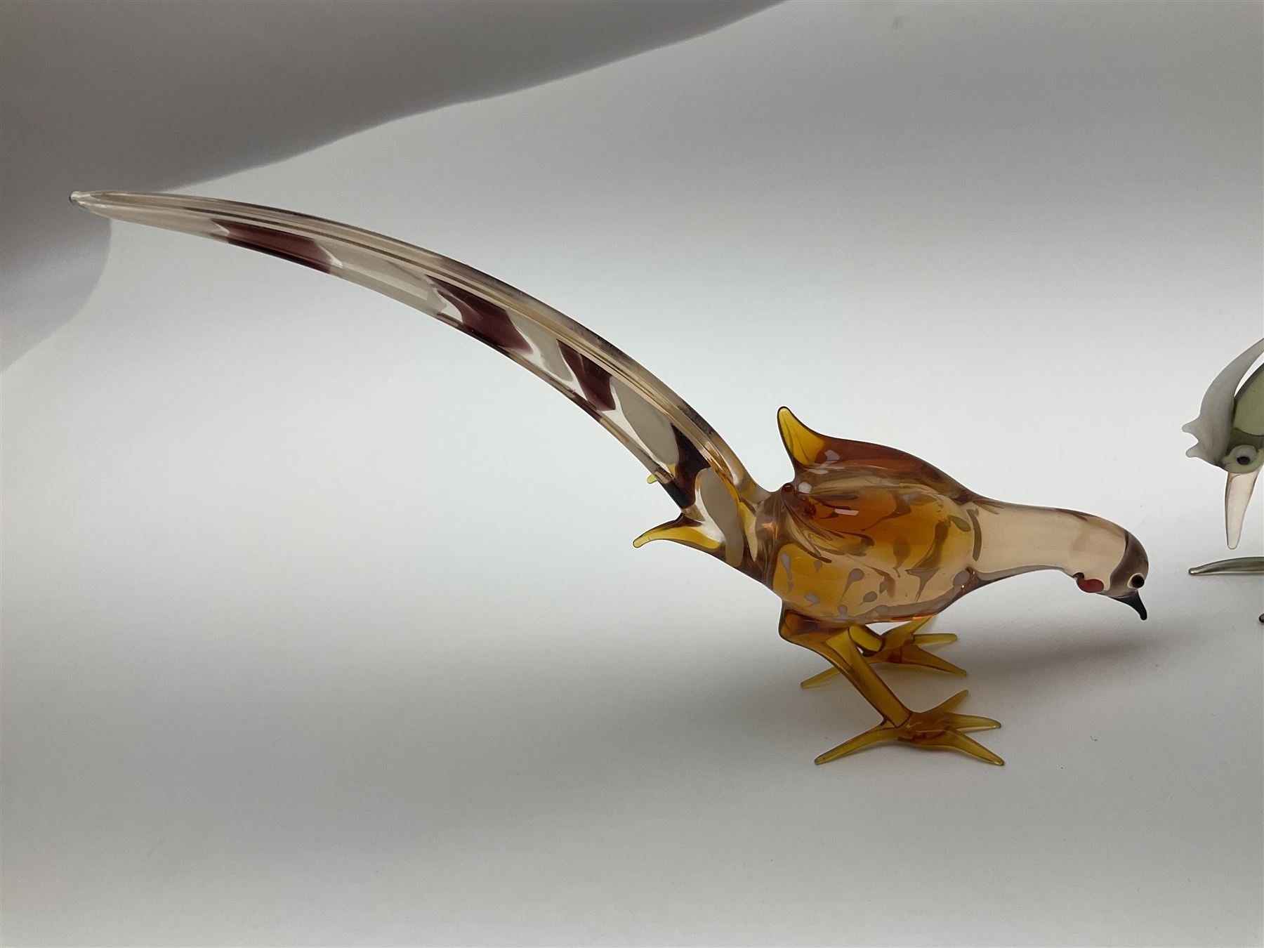 Large collection of hand-blown glass animals and figures, to include fish, birds, cats, dogs, monkeys etc