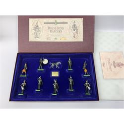 Britains - three limited edition sets of soldiers comprising Royal Irish Rangers No.935/5000, The 22nd Cheshire Regiment 300 Year Anniversary No.2313/7000 and The United States Army Band of Washington D.C., 'Pershings Own ' in the famous 1954 'Yellow Jackets' No.2706/5000; all mint and boxed (3)