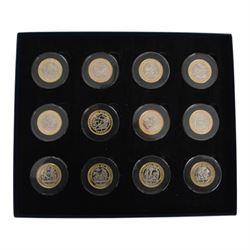 Queen Elizabeth II Gibraltar 2020 'Twelve Labours of Hercules' set of twelve two pound coins, cased with certificates