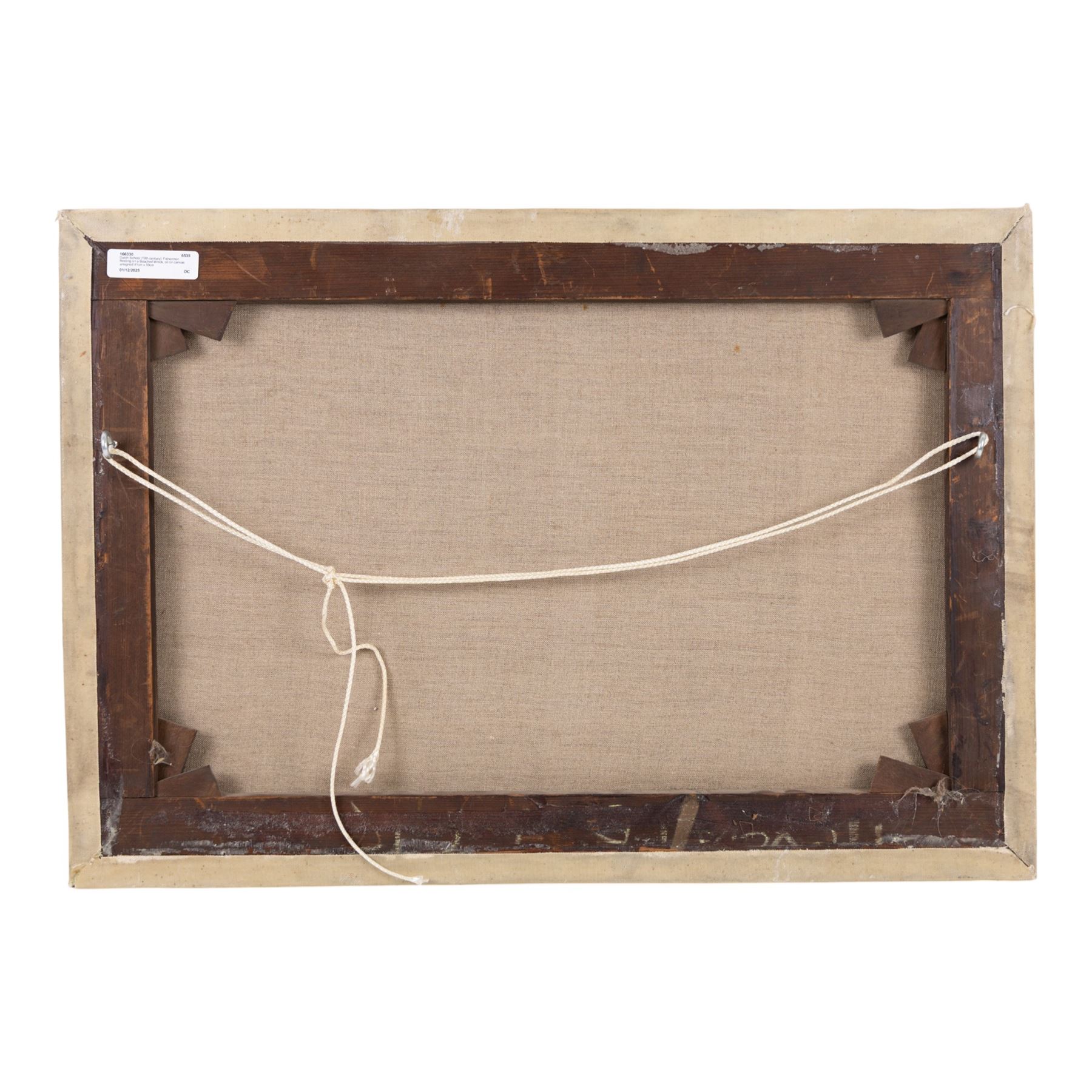 Follower of John Sell Cotman (British 1782-1842): Fishermen Resting on the Norfolk Coast, oil on canvas unsigned 41cm x 59cm