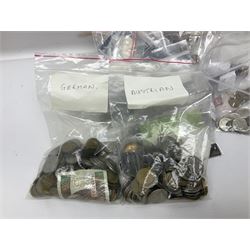 Great British and World coins, including pre-decimal coinage, French, Italian, German and other pre-Euro coinage, various medallions etc