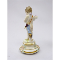  Pair early 20th century Meissen porcelain figures of Cupid from the M Series stamped M 101 & M 102 H14cm   