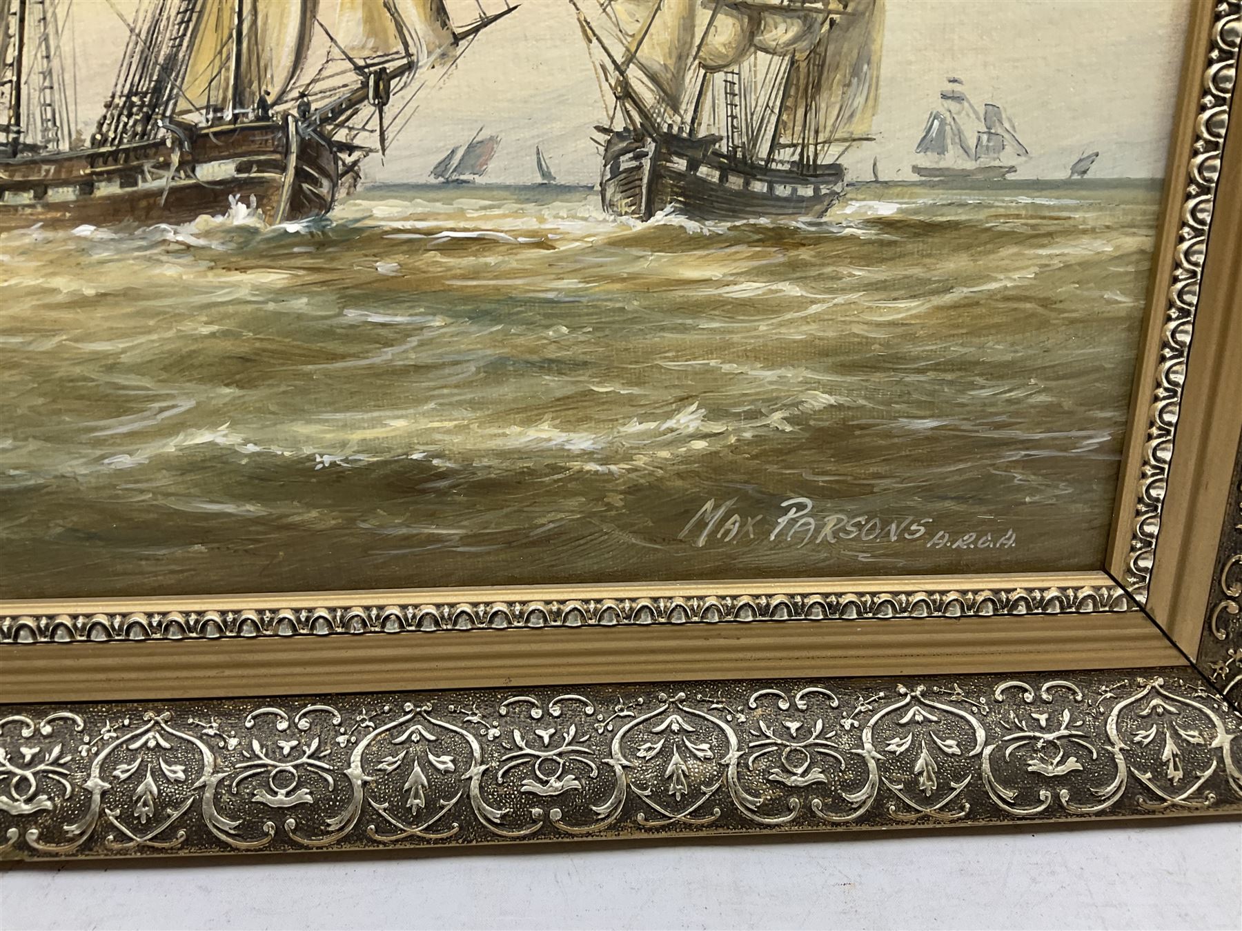 Max Parsons ARCA (British 1915-1998): 'Bridlington', oil on bard signed and titled 34cm x 58cm