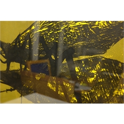  Tadek Beutlich (Polish/British 1922-2011): 'Two Fighting Insects', woodcut signed, titled and numbered 4/24 in pencil 56cm x 81cm  