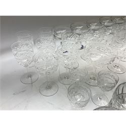 Quantity of Webb drinking glasses, together with other glassware to include Babycham glasses, three spun glass ships in bottles on stands etc
