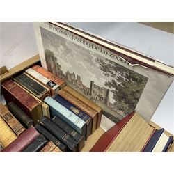 Collection of books to include Byron's Works, Hogarth's work, ten volumes by Sir Walter Scott Bart etc, in two boxes 