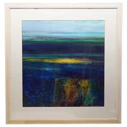 Harry McArdle (British 1941): 'Salt Marsh - North Norfolk', mixed media signed, inscribed on label verso 61cm x 58cm