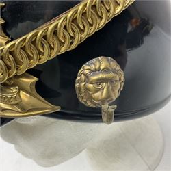 Lancers cap with original 19th century fittings for the 16th Lancers on a modern fibre glass shell with liner