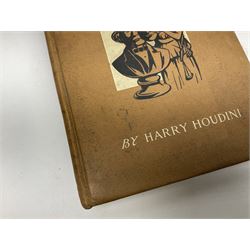 Houdini Harry (1874-1926): The Unmasking of Robert-Houdin, First Edition pub. The Publishers Printing Co., New York, 1908, signed 'Harry Houdini' to the front free endpaper, original light brown cloth with pictoral image between white lettering