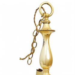 Art Nouveau pierced globe and six branch chandelier, each scrolled branch holding a single candle-style bulb holder and fitted bobeche, with four matching sconces, chandelier H55cm