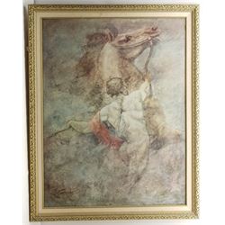 After John David Parrish (USA 1956-): 'Spirit I' and 'Spirit II', pair colour prints 116cm x 88cm (2)