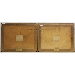  John Cother Webb after J M W Turner and Claude Gelee: 'The Decline of Carthage' and 'The Embarkation of the Queen of Sheba', pair limited edition mezzotints signed in pencil with blind stamps pub. 1922, 37cm x 49cm (2)