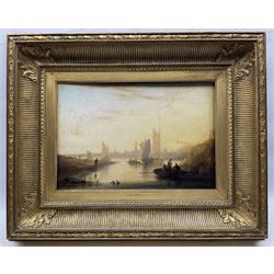 Anthony Vandyke Copley Fielding (British 1787-1855): Sailboats Heading Towards the Shore, oil on board unsigned, attributed on the mount, 27cm x 39.5cm 