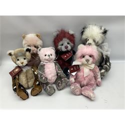 Six Charlie Bears, comprising limited edition Julia CB202007A, limited to 3000, Stollen CB171738, Bundle CB181868A, Kerri CB171757, Sandie CB171763B, each designed by Isabelle Lee, each with tags, and an example CB161631B lacking tag