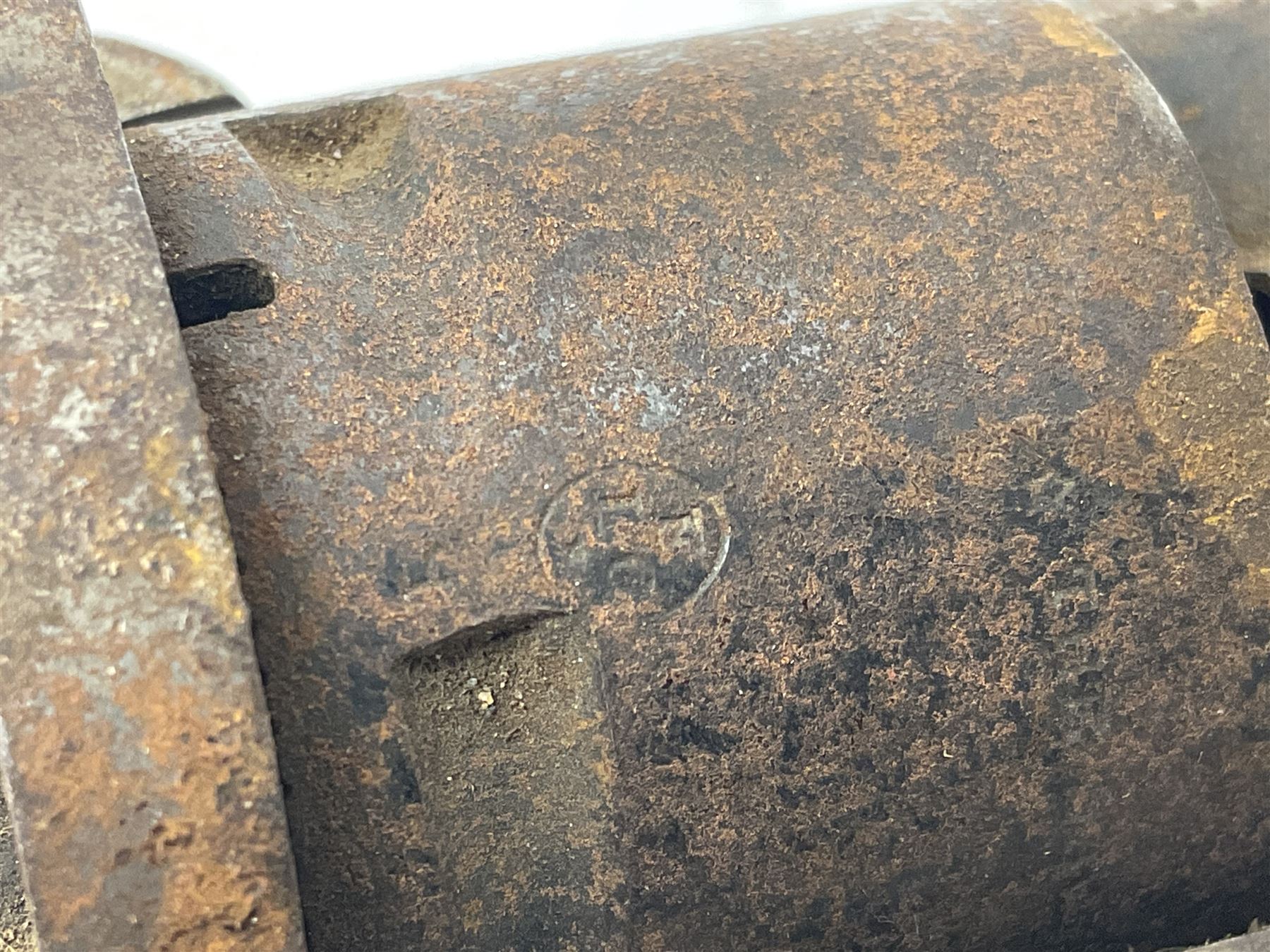 19th century 7mm five-shot pin-fire revolver, the cylinder marked 'The Savety (sic) American Revolver 1879', with folding trigger and two-piece walnut grip L18cm