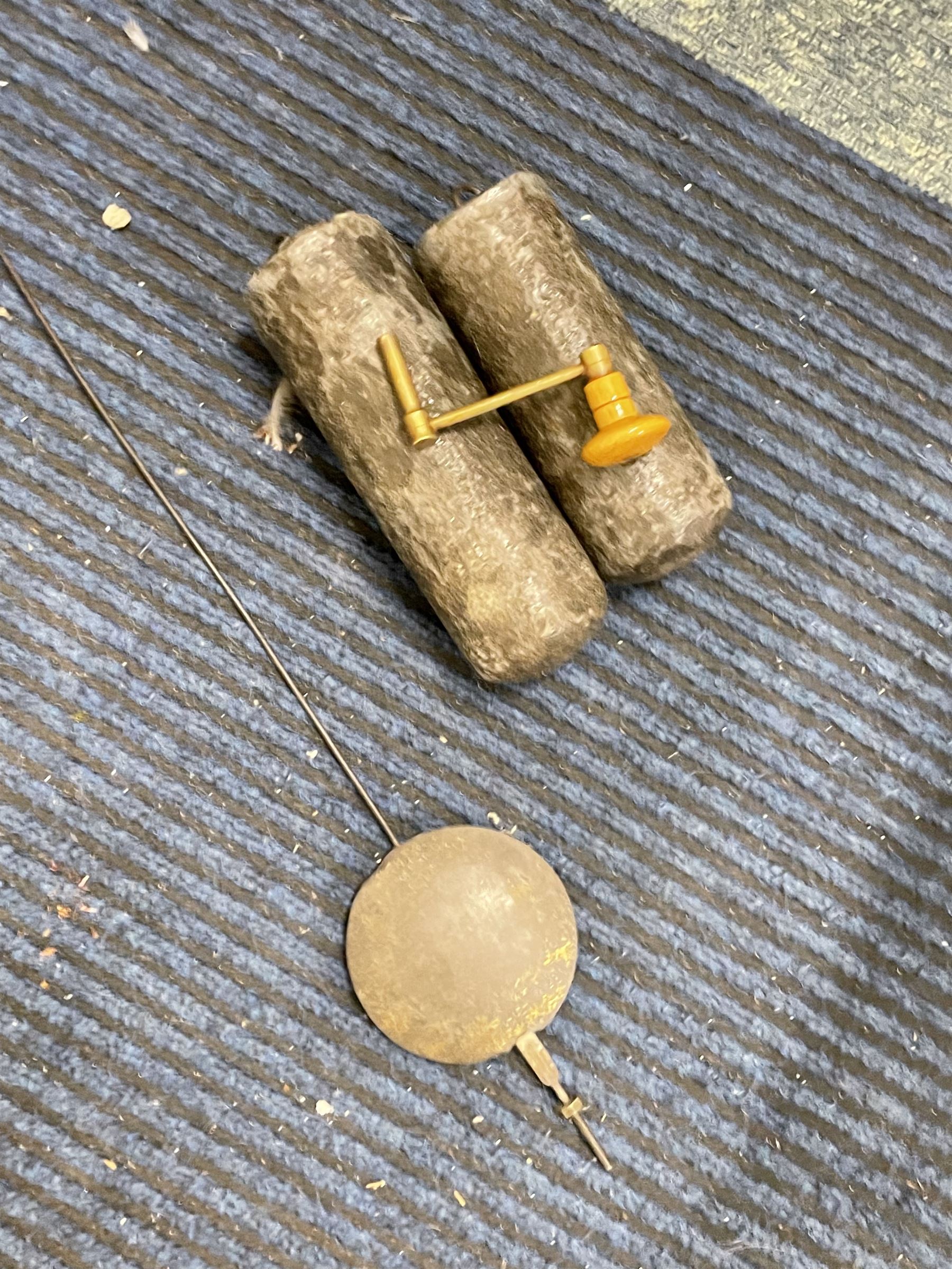 William Watson of  Blackburn (Lancs)  - late 18th century 8-day oak and mahogany cross banded longcase clock, with a flat top and open fretwork above, deep cornice with dogtooth moulding and frieze beneath, square hood door flanked by reeded pilasters with brass capitals, trunk with  reeded quarter columns, long trunk door with concave corners on a plinth with canted corners on bracket feet, brass dial with cast brass spandrels, broad silvered chapter ring with Roman numerals and five-minute Arabic's, a profusely engraved and silvered dial centre with seconds dial, matching steel hands and calendar aperture, hourly rack striking movement with a recoil anchor escapement. With weights, pendulum and key. 
William Watson of Northgate, Blackburn, is recorded as working c1770-1814 . As with this clock Watson frequently signed some of his clocks without a placename.