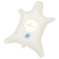 Four Jonathan Adler items, to include Op Art Lacquer box, in black and white geometric pattern, acrylic black Bel Air Scoop vase, Zebra Stacking dish and a white matte photograph frame, together with an Alexandra Von Frustenberg acrylic box with black and white geometric pattern