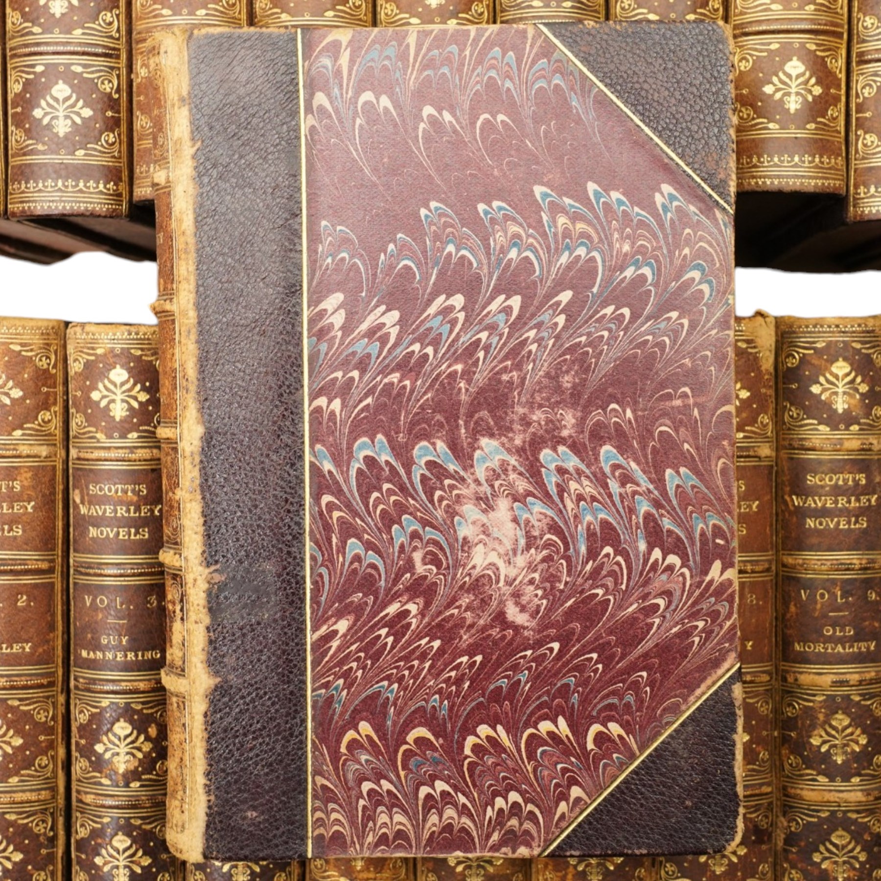 SCOTT, SIR WALTER -  THE WAVERLEY NOVELS, Edinburgh, Adam and Charles Black, 1877-1879. 48 volumes uniformly bound in maroon half calf with marbled boards
