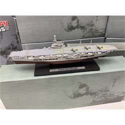 Seventeen Atlas Editions Collections battleships in original boxes, to include HMS Ramillies, Yamato, HMS Repulse, Missouri etc