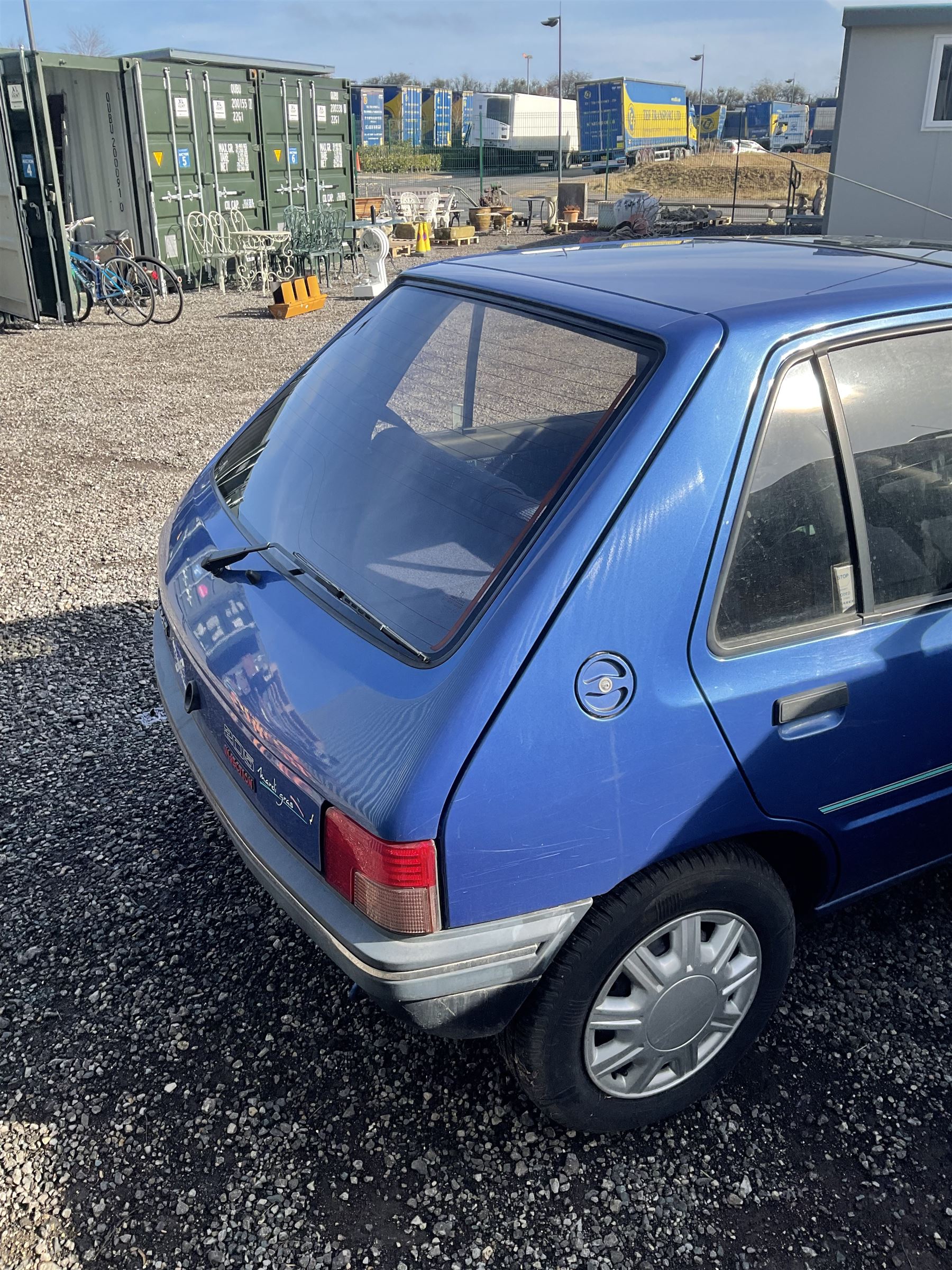 M941 LOH - Peugeot 205 1.6L injection Mardi Gras, five door hatchback, 36,000 miles, blue, V5 present, 2 x keys, runner

Alternative buyers premium of 10% + VAT applies. - THIS LOT IS TO BE COLLECTED BY APPOINTMENT FROM DUGGLEBY STORAGE, GREAT HILL, EASTFIELD, SCARBOROUGH, YO11 3TX