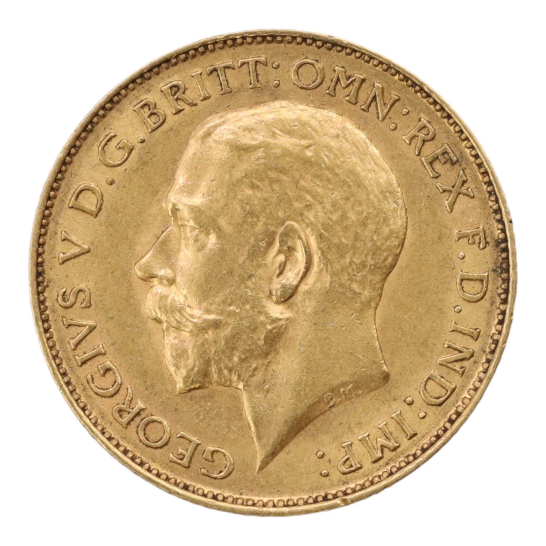 King George V 1913 gold half sovereign coin