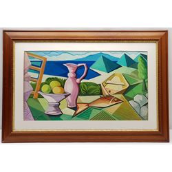 Nildo Martins (Brazilian 1948-): Spirit of Santa Catarina, oil on board signed 34cm x 61cm