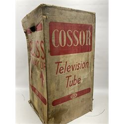 Cossor cathode ray television tube, serial no. 896456, in original box, tube H43cm