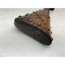 Composed decorative percussion action sporting gun, the 79cm barrel with ramrod under and Indian style studded stock L124cm overall