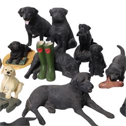 Kienzle automatic clock, together with Game Wood Studios Labrador, and other animal figures 