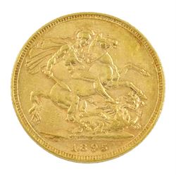 Queen Victoria 1895 gold full sovereign coin