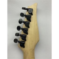 Maverick HSH rock guitar with Floyd Rose tremolo, L100cm overall; in soft carrying case.