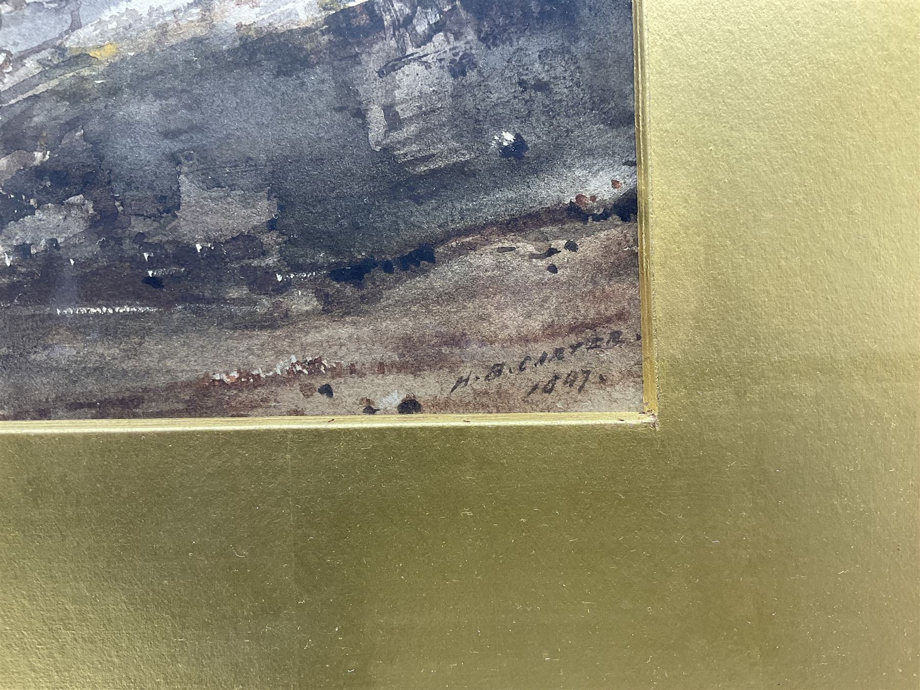 Henry Barlow Carter (British 1804-1868): Wreck off Flamborough Head, watercolour with scratching out signed and dated 1847, 30cm x 44cm 
Provenance: from The Bell Hotel, Driffield; purchased Dee Atkinson & Harrison 14th September 2007 Lot 506