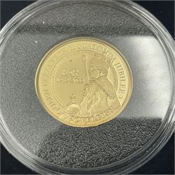 Queen Elizabeth II Tristan da Cunha 2022 'Platinum Jubilee' gold proof half sovereign coin, cased with certificate