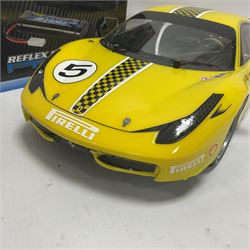 Tamiya - Ferrari 458 Challenge radio controlled car with boxed Carson Relfex Stick Pro 3.1 Elektro Set 