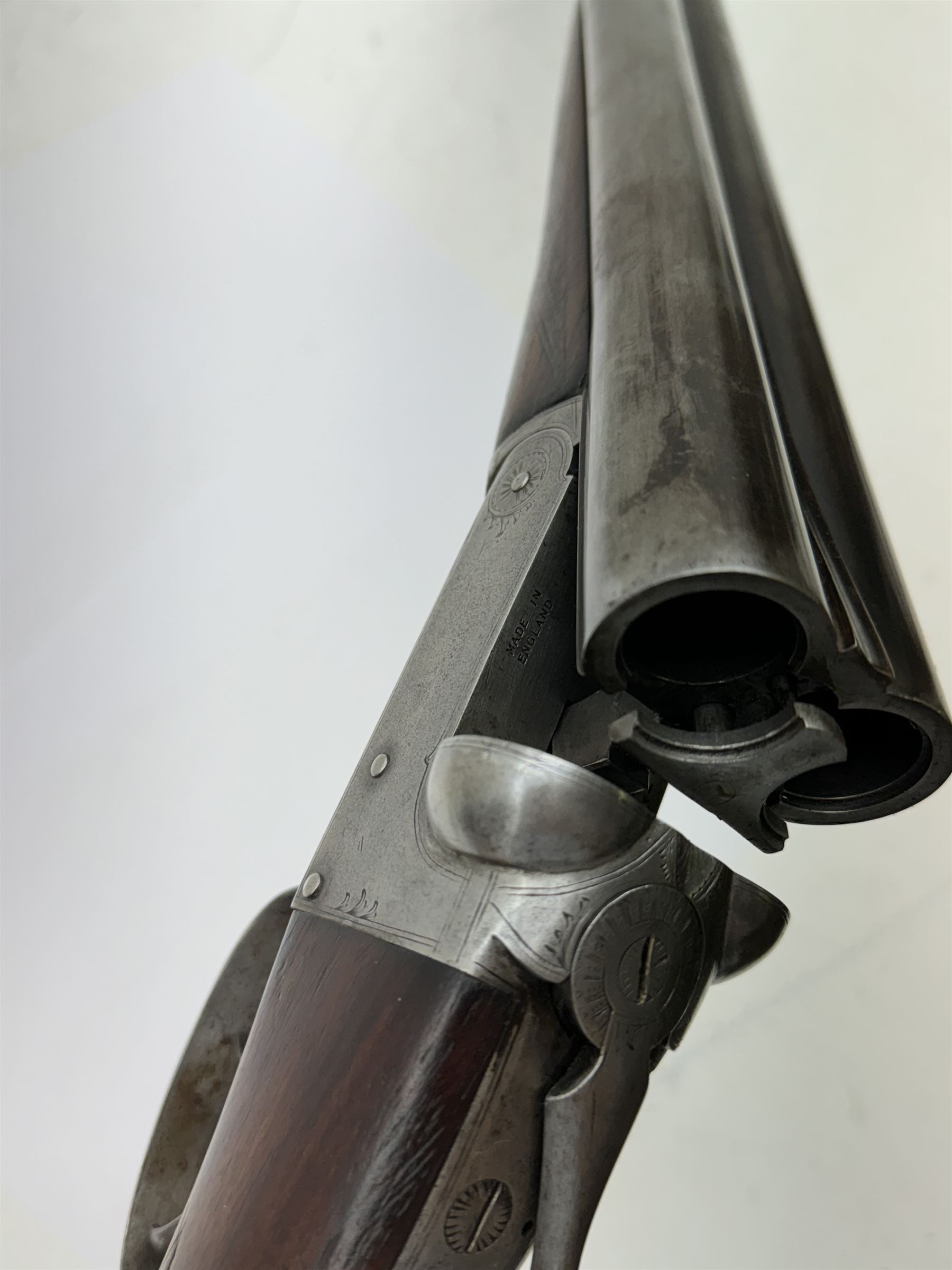 SHOTGUN CERTIFICATE REQUIRED - English 12-bore double trigger side by side double barrel shotgun serial no. 147696 