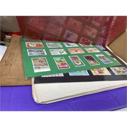 Great British and World stamps, including coin covers of the Royal Family, first day covers, France, Israel, Netherlands stamps etc together with empty albums 