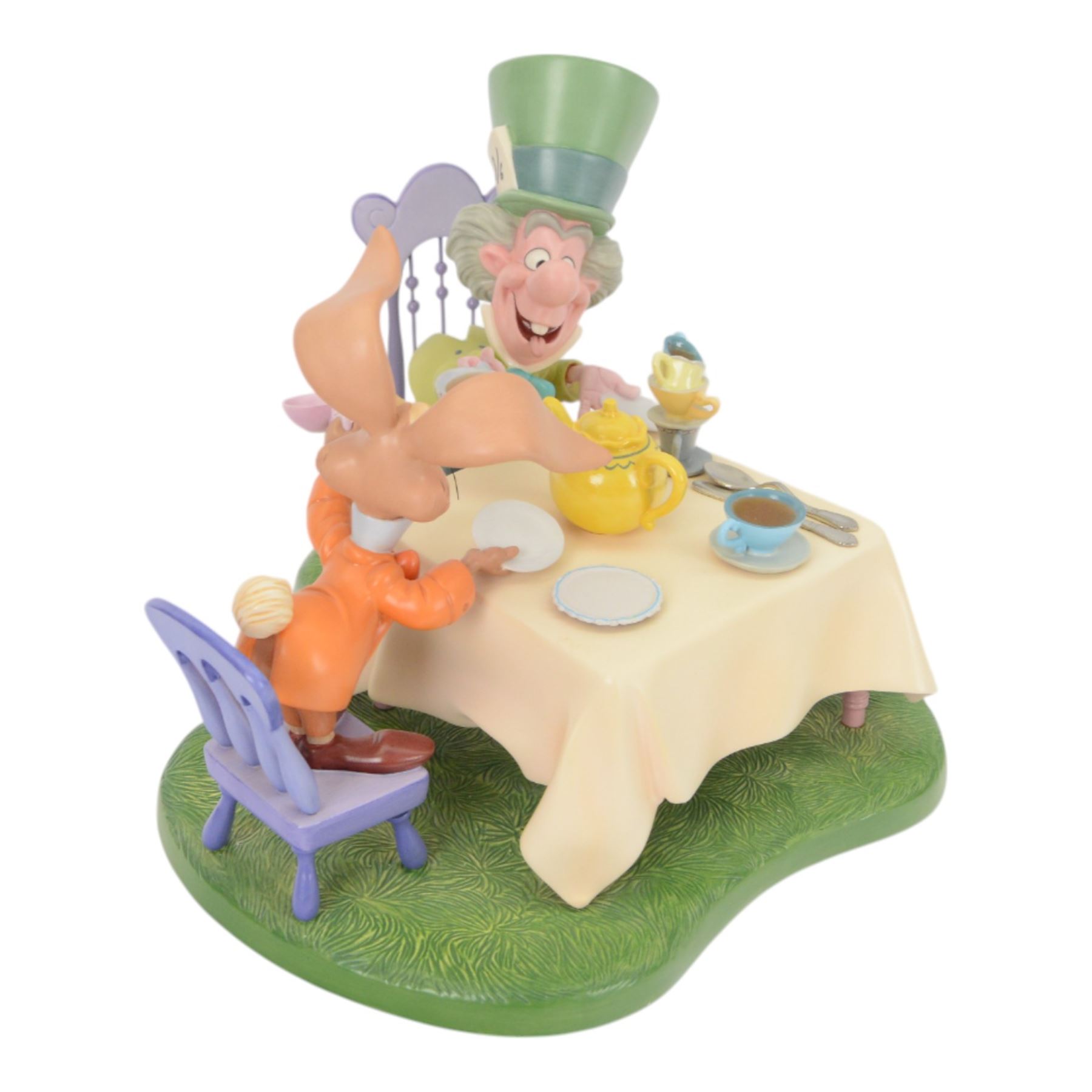 Disney Classics Collection Alice in Wonderland figures, comprising Let the Game Begin and A Very Merry Unbirthday, both boxed with certificates of authenticity