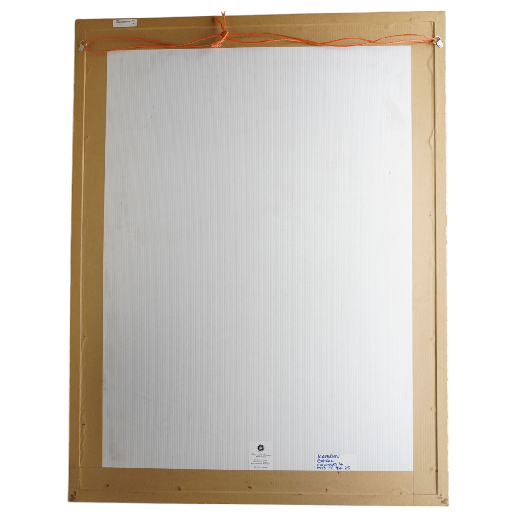 Kathryn Ensall (British 1956-): 'The Lovers 4', pastel on paper signed and dated '94 on artist's label verso 84cm x 61cm