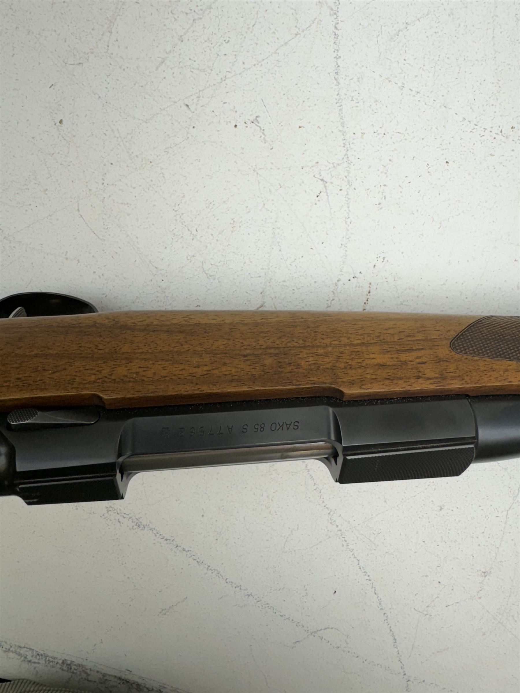 SECTION 1 FIRE-ARMS CERTIFICATE REQUIRED- Sako 85S .243 bolt action rifle, serial no; A77562, L101cm overall 