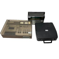 AIWA stereo cassette deck 1800, UEGA VEF 206 radio and a brother 100 type writer - all untested 