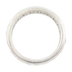 18ct white gold round cut diamond full eternity ring, total diamond weight approx 2.00 carat