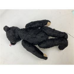 Steiff 'Leo the 1912 Titanic Mourning Bear', in black mohair with tag, limited edition no. 605, with original certificate and box